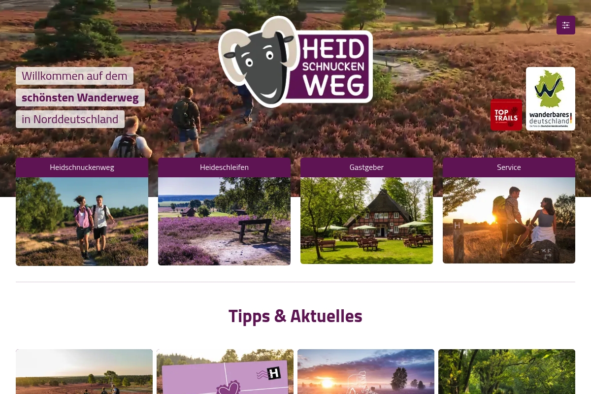 Start Etappe 1 Heidschnuckenweg