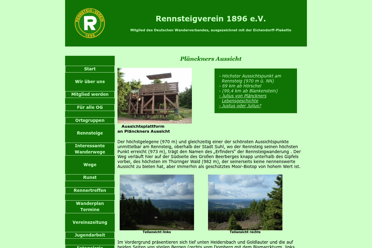 Plänckners Aussicht (Touringen Stempel )